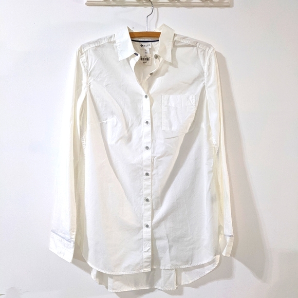 STYLUS New White Cotton Blouse Size M - Picture 2 of 5